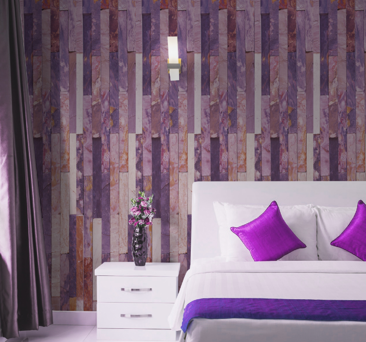 Marmor Tapete rosa elegante paneele - TenStickers