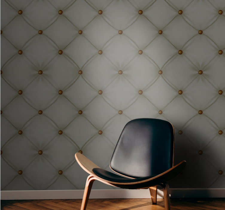 Tapete textur graues gepolstertes motiv - TenStickers