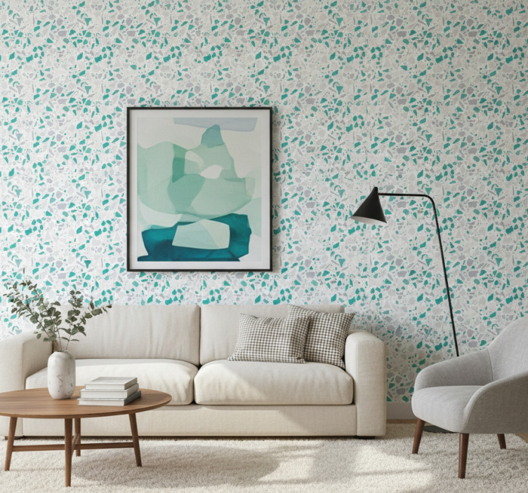 Marmor tapete in grün und grau - TenStickers