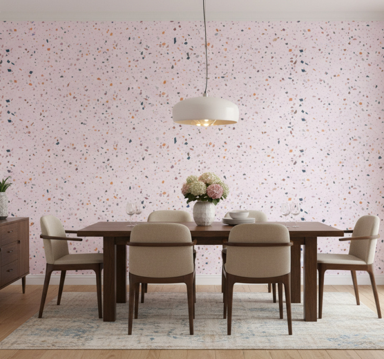 Marmor tapete mit bunten geometrischen fragmenten - TenStickers