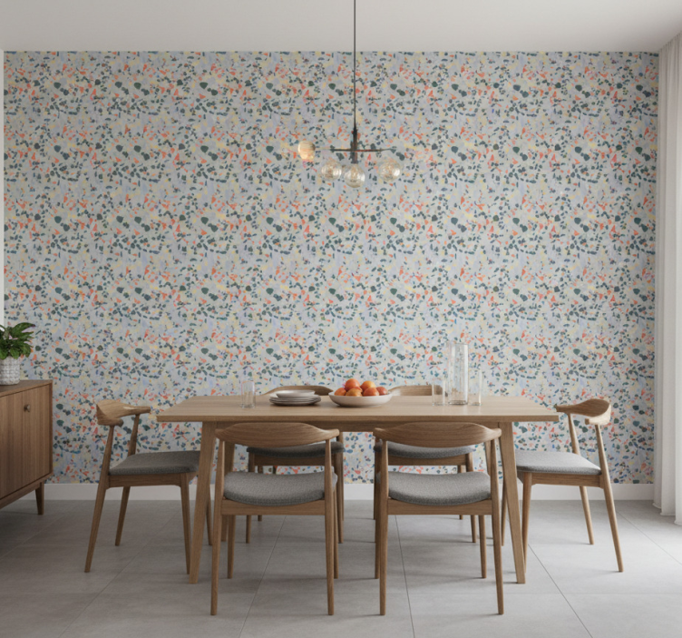 Marmor tapete mit lebendigen abstrakten formen - TenStickers