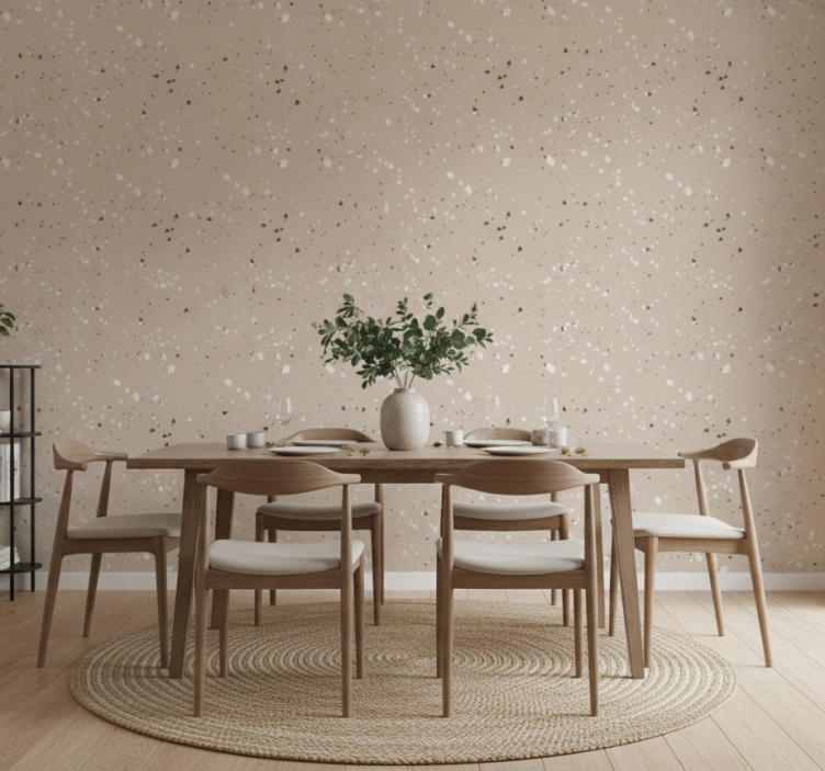 Marmor tapete mit neutralem terrazzo-muster - TenStickers
