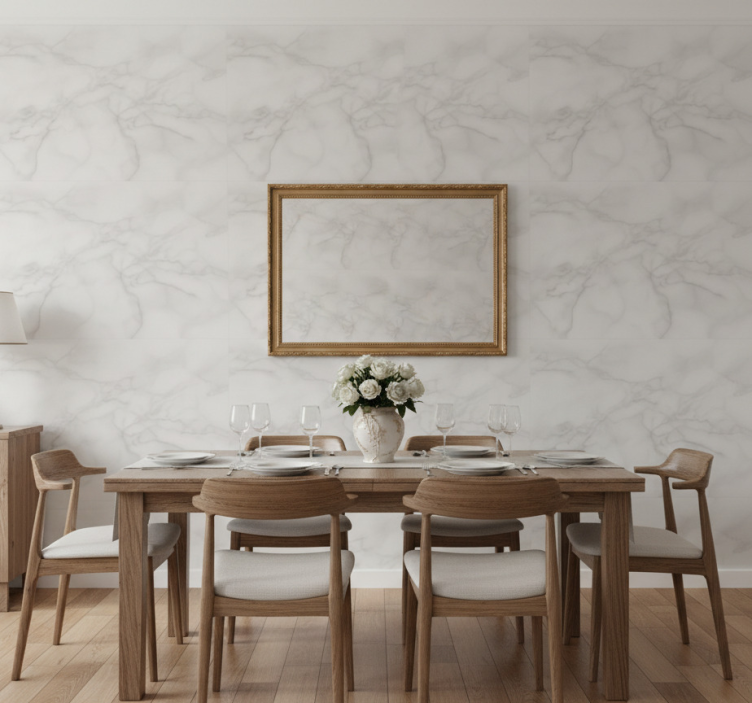 Marmor tapete mit neutralem wirbelmuster - TenStickers