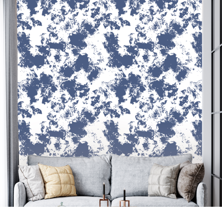 Muster tapete abstraktes blaues muster - TenStickers