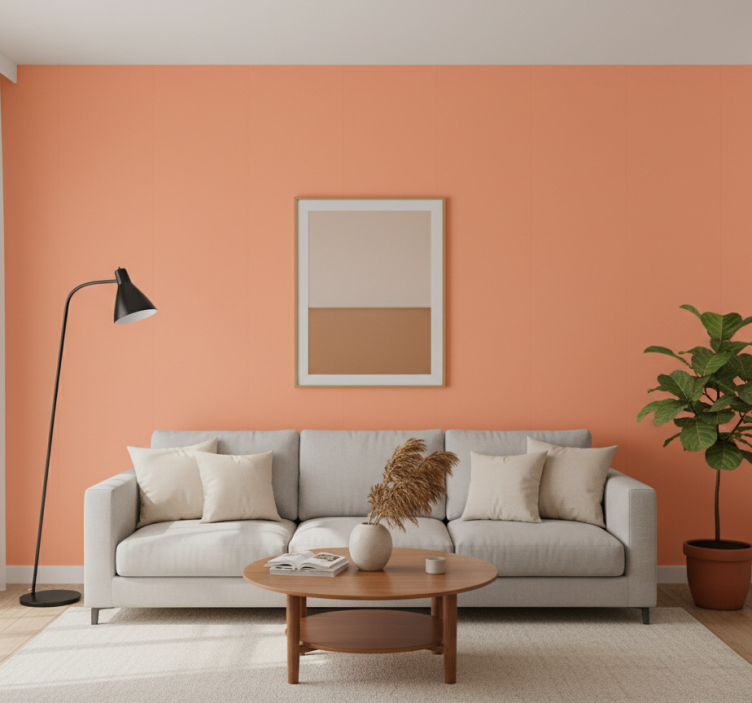 Muster tapete aprikosen crush - TenStickers