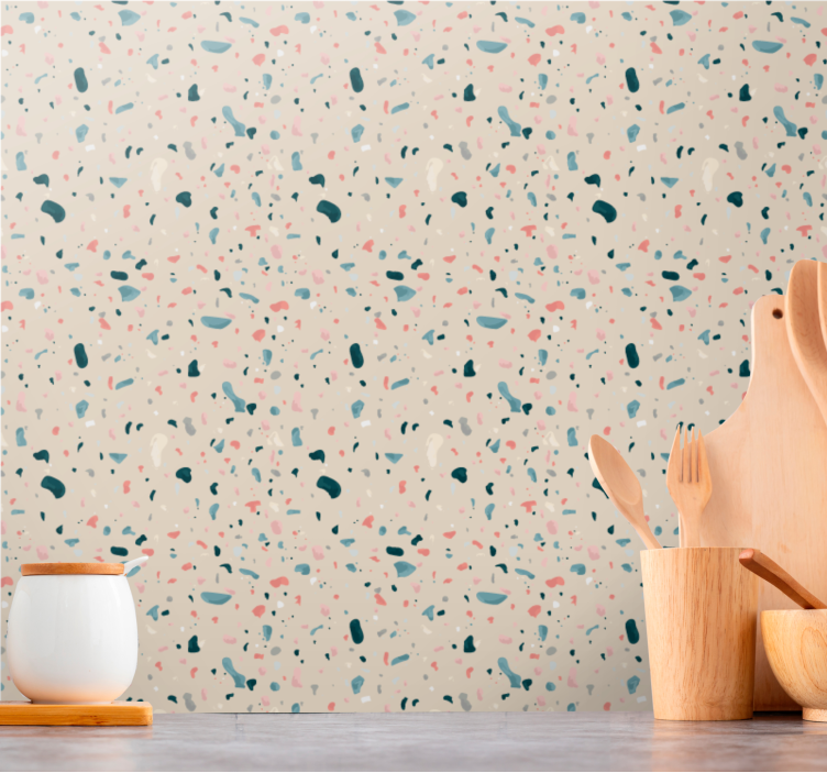 Muster tapete beige terrazzo muster - TenStickers