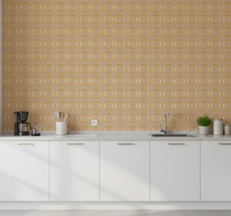 Muster tapete geometrisches kreisdesign - TenStickers