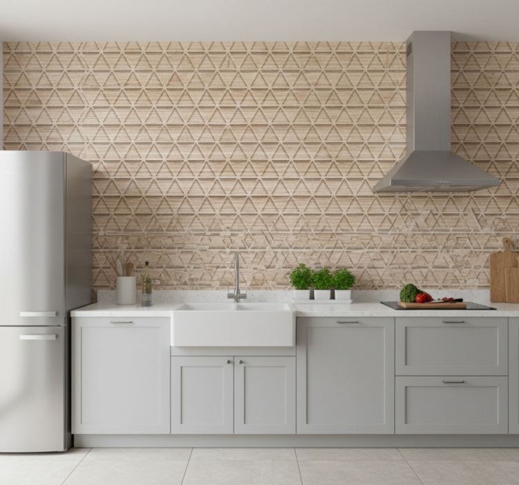 Muster tapete geometrisches naturmuster - TenStickers