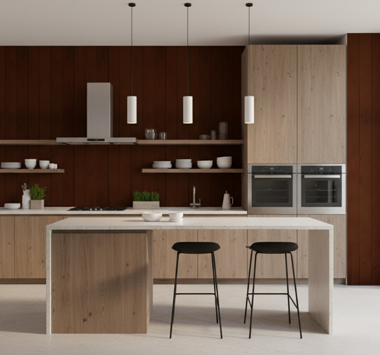 Muster tapete holzplanken design - TenStickers