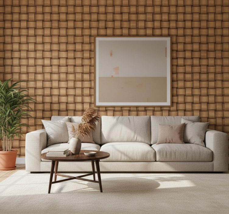 Muster tapete holz verbindet sich - TenStickers