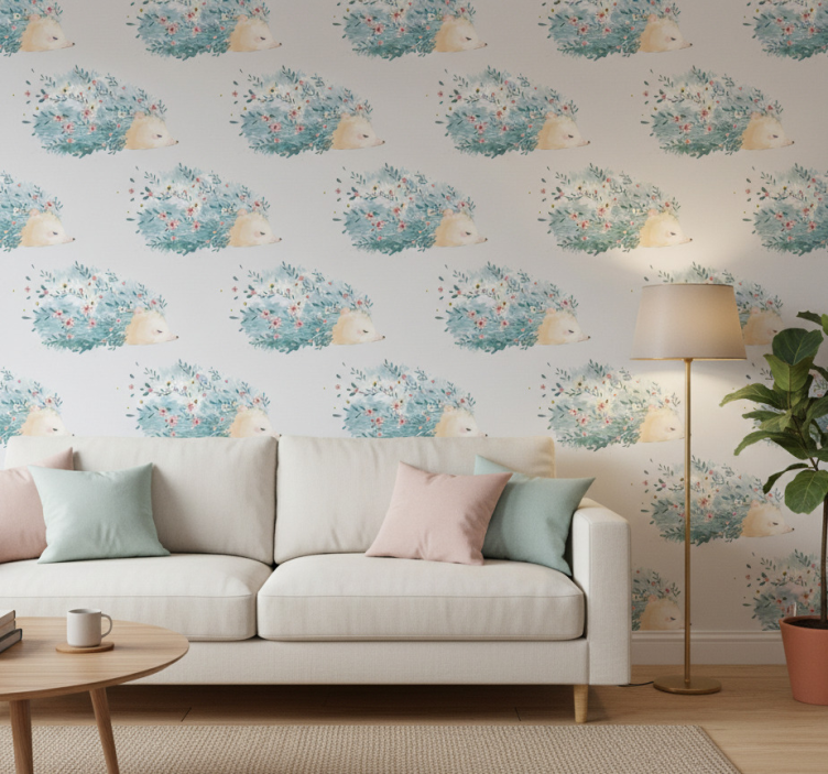 Muster tapete igelkunst - TenStickers