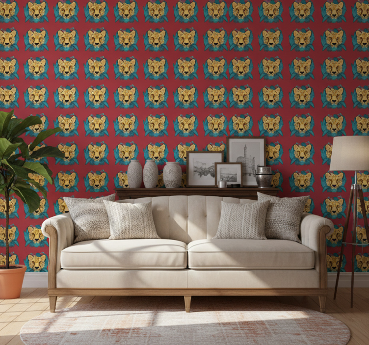 Muster tapete im orientalischen leoparden-design - TenStickers