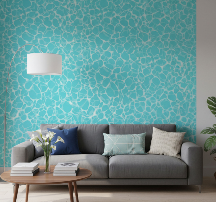 Muster tapete lichtreflexion im meeresboden - TenStickers