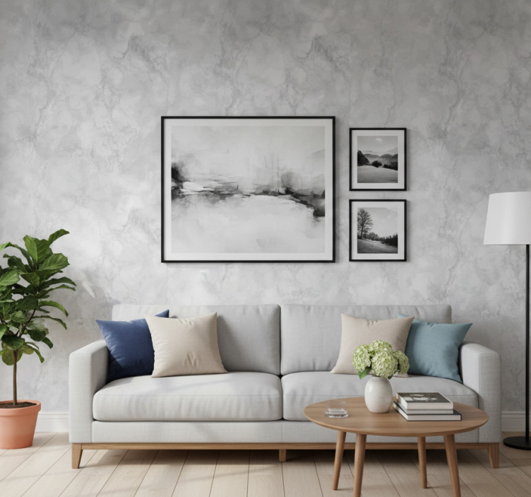 Steintapete mit grauem effektmuster - TenStickers