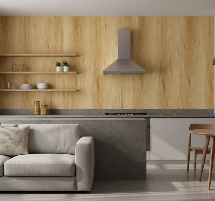 Muster tapete mit organischer holzstruktur - TenStickers