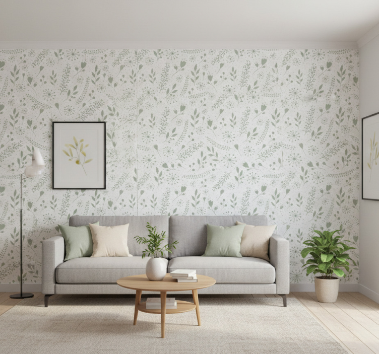 Tapete wohnzimmer süße grüne blätter - TenStickers