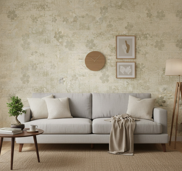 Muster tapete textur abgenutzt japandi - TenStickers