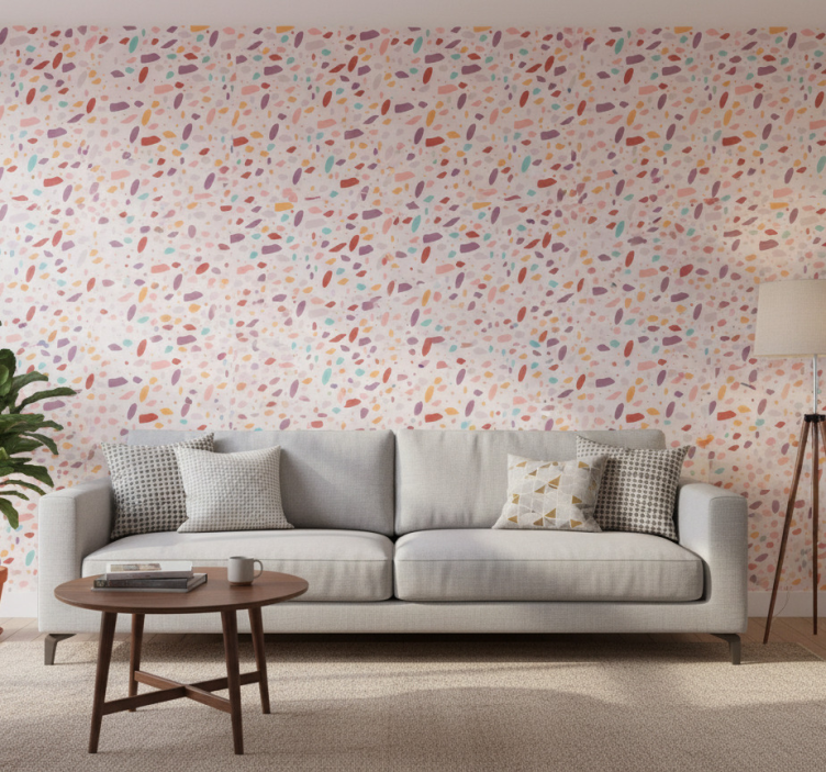 Marmor tapete mit bunten steinen - TenStickers