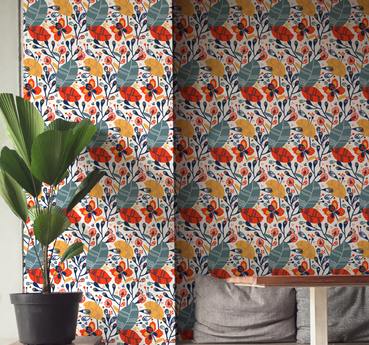 Tapete Natur blumenblatt-design - TenStickers