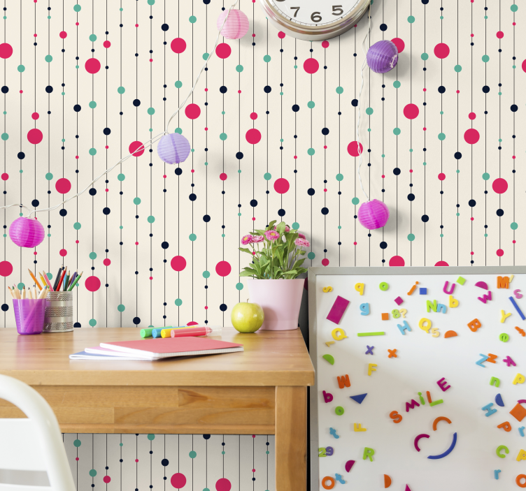 Süße Polka Dot Tapete - TenStickers