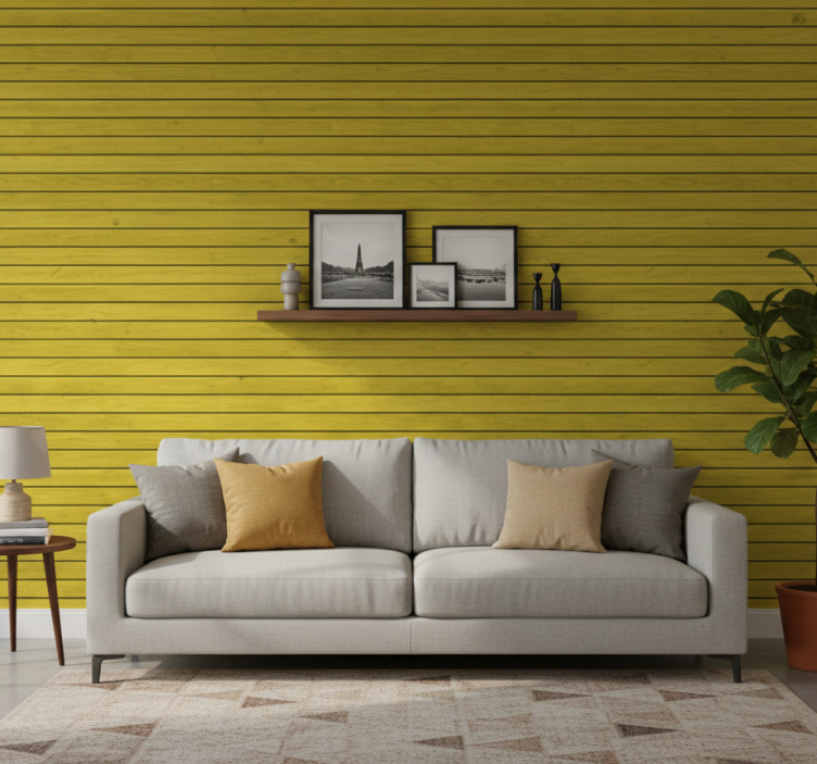 Ornament tapete mit holzbeleuchtung - TenStickers