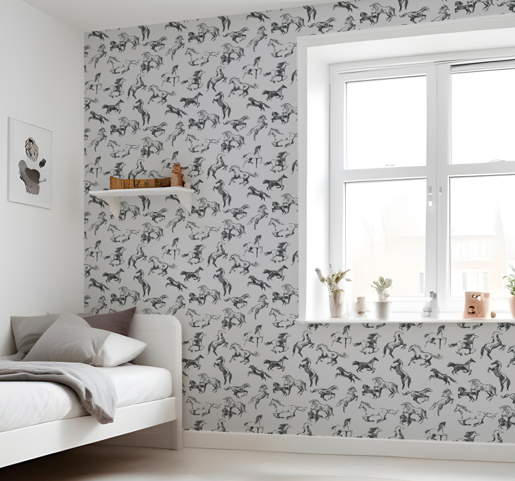 Pferde Tapete verschiedene Positionen - TenStickers