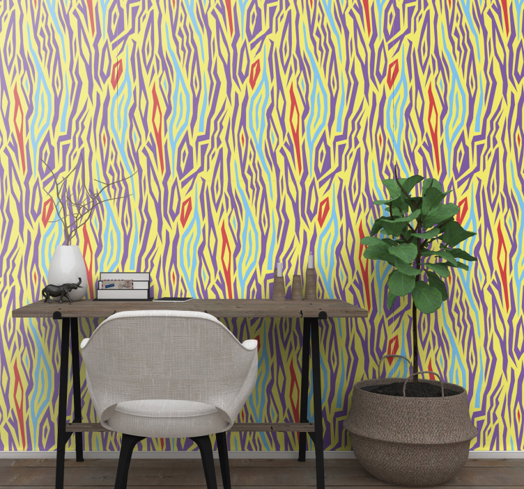 Tapete Abstrakt bunte wellen - TenStickers