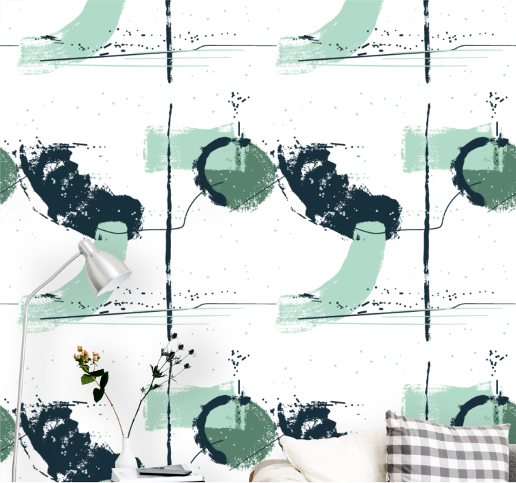 Tapete Abstrakt abstrakte geometrische formationen - TenStickers