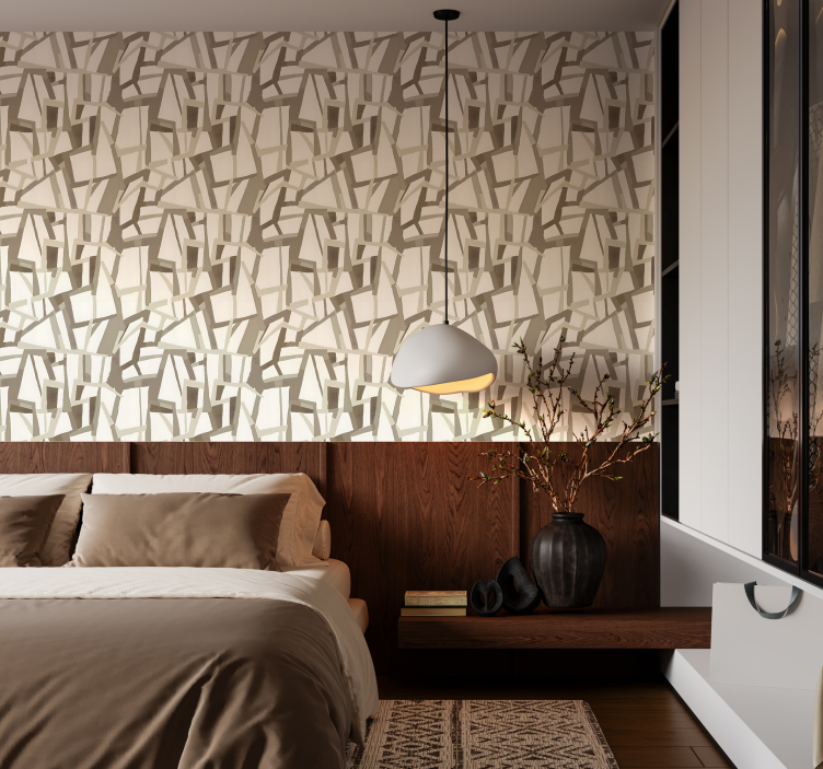 Tapete Abstrakt beiger nordischer Stil - TenStickers