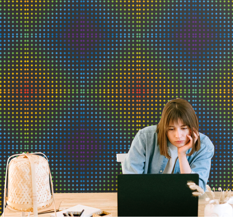 Tapete Abstrakt geometrische punktmatrix - TenStickers