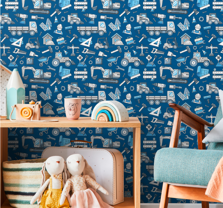 Tapete baby bauzeit für kleine entdecker - TenStickers