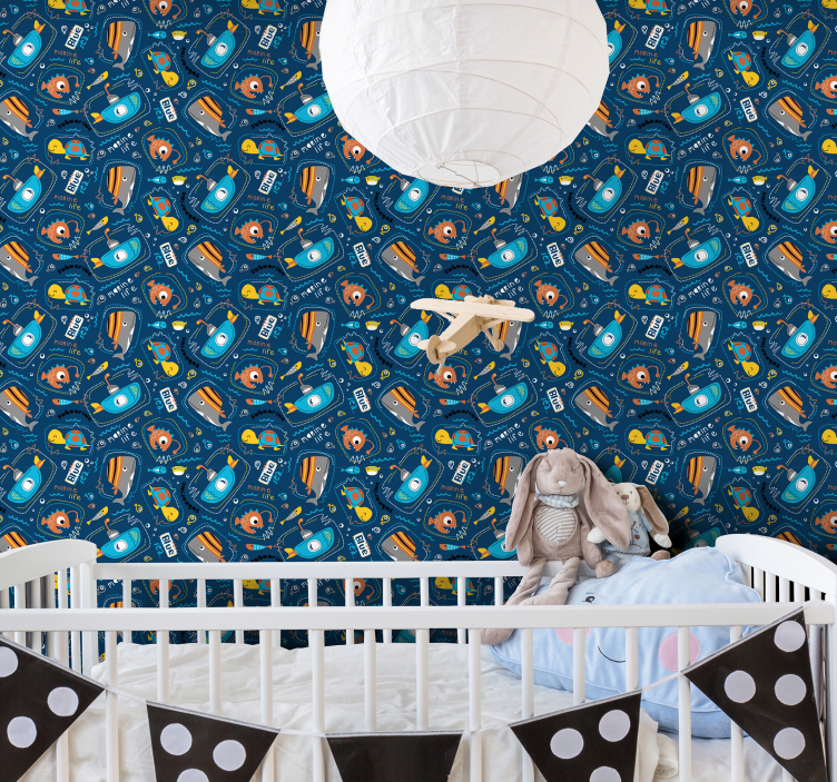 Tapete Fische lustiges unterwasserabenteuer - TenStickers