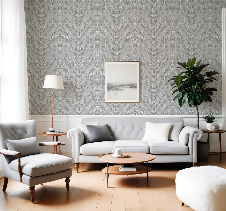 Tapete Barock 3D Ziermuster - TenStickers