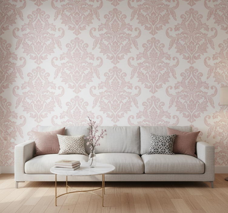 Tapete barock blush damast paisley - TenStickers
