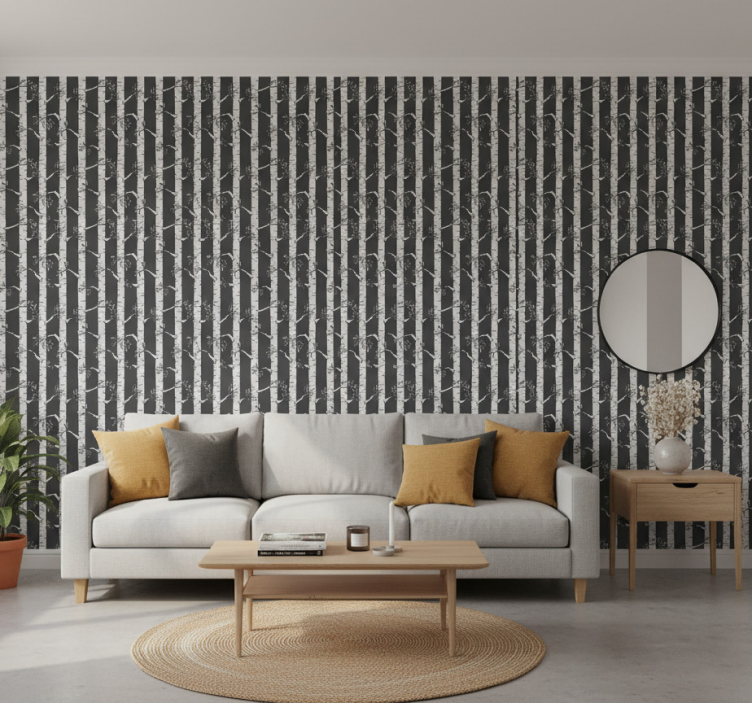 Tapete baum helle bäume im skandinavischen stil - TenStickers