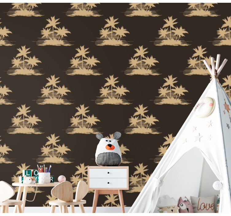 Tapete baum mit palmenmotiv - TenStickers