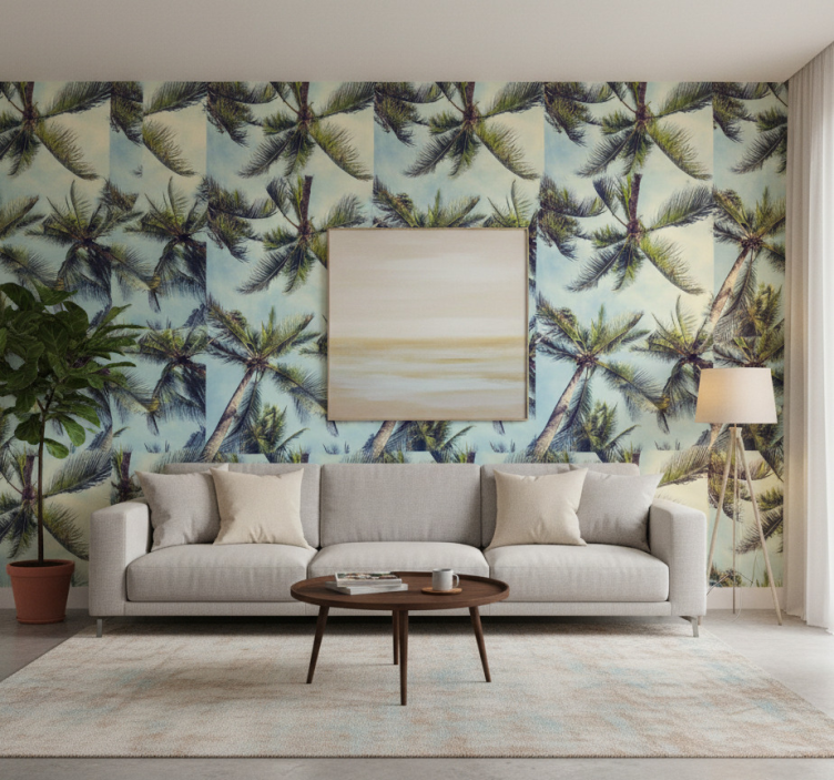 Tapete baum palmen von unten - TenStickers