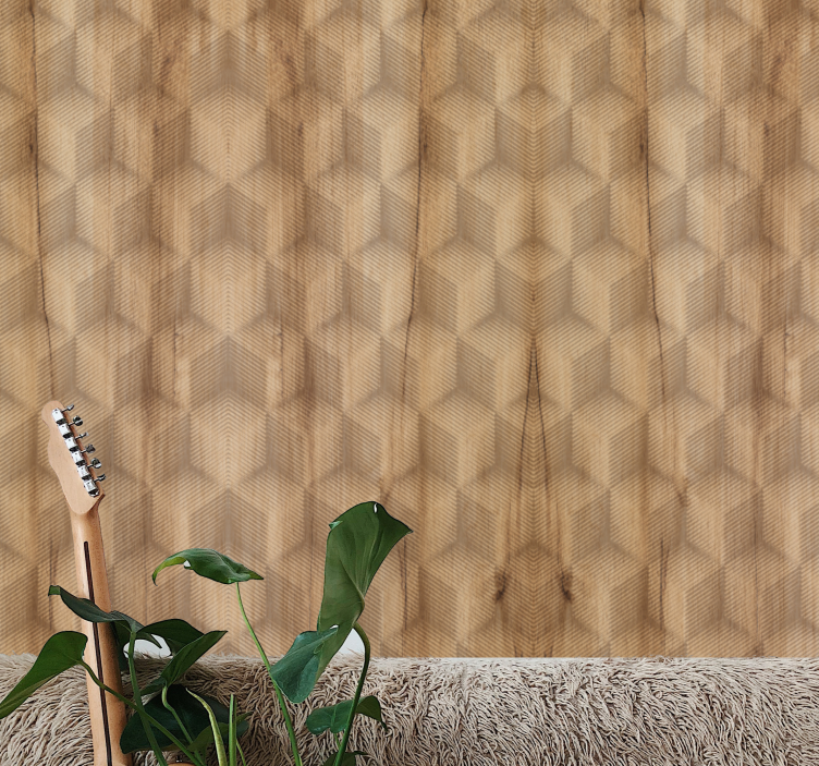 Tapete Textur 3d-würfelmotiv - TenStickers