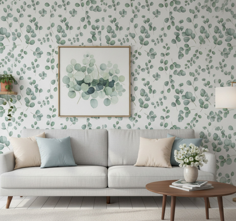 Tapete blätter elegantes nahtloses muster - TenStickers