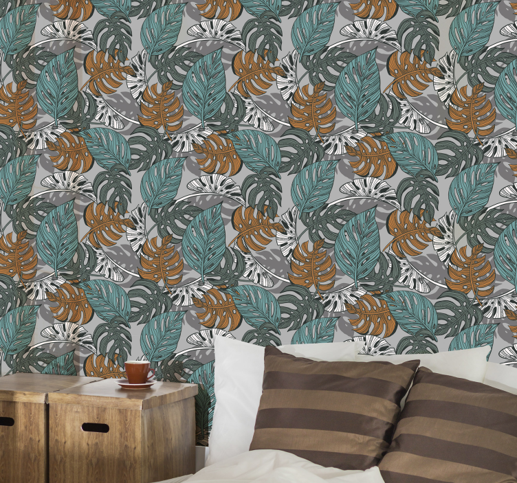 Tapete Natur Blätter tropische Blattlandschaft - TenStickers