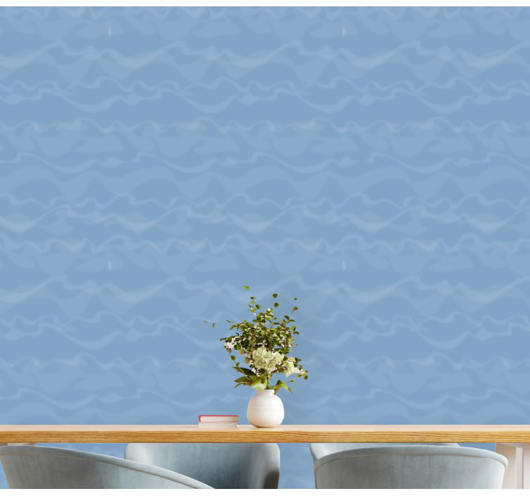 Tapete blau abstrakte wellen - TenStickers