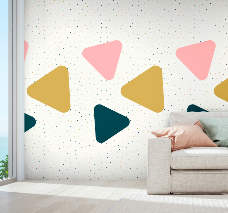 Tapete Dreiecke modernes design mit geometrischen formen - TenStickers