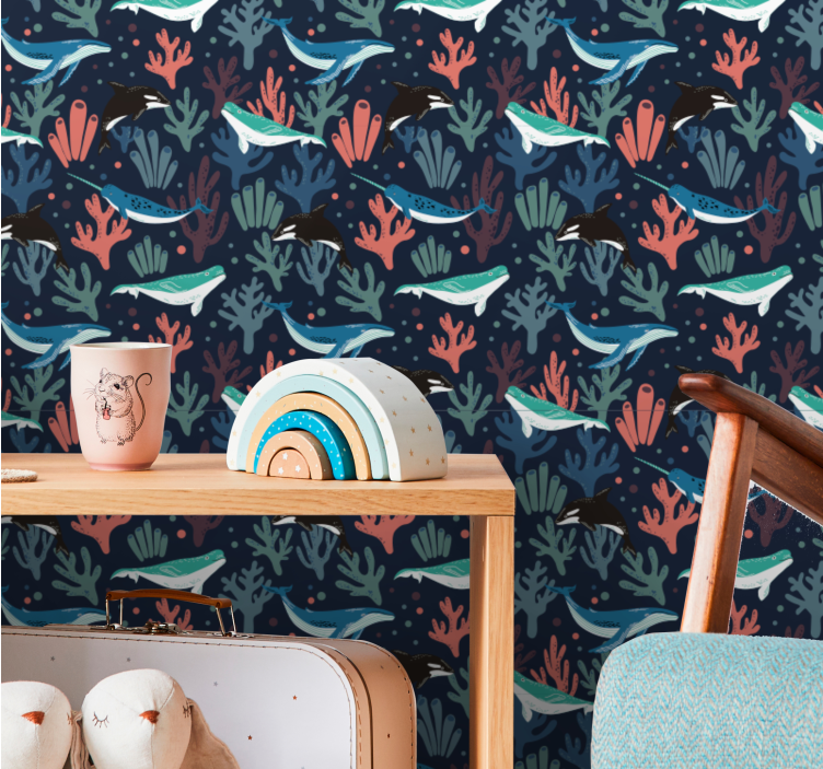 Tapete Fische unterwasserszene - TenStickers