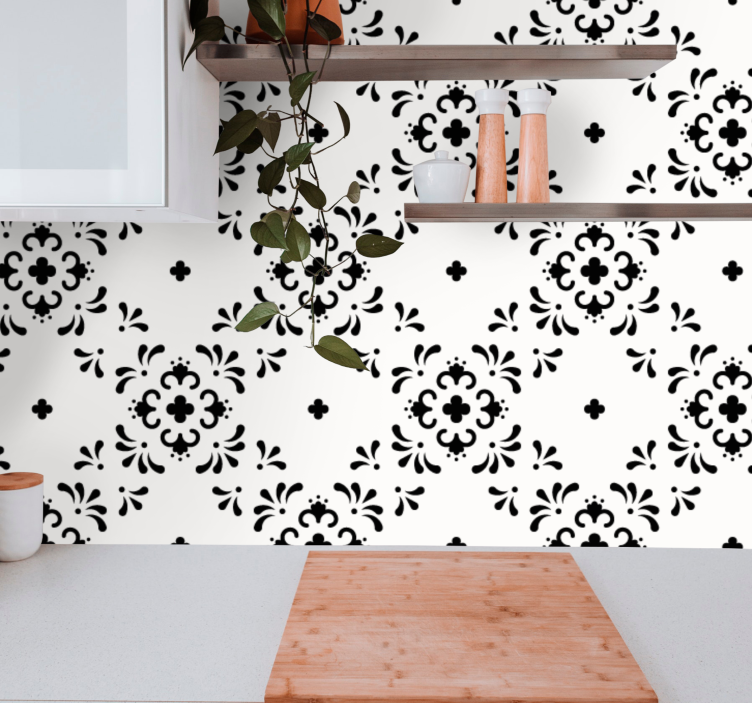 Tapete florale Ornamente blumenornament - TenStickers