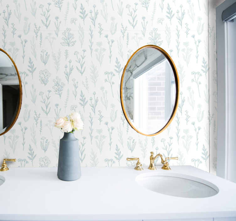 Tapete florale Ornamente botanische flora - TenStickers