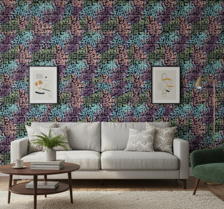 Tapete florale ornamente bunte originale blütenpracht - TenStickers