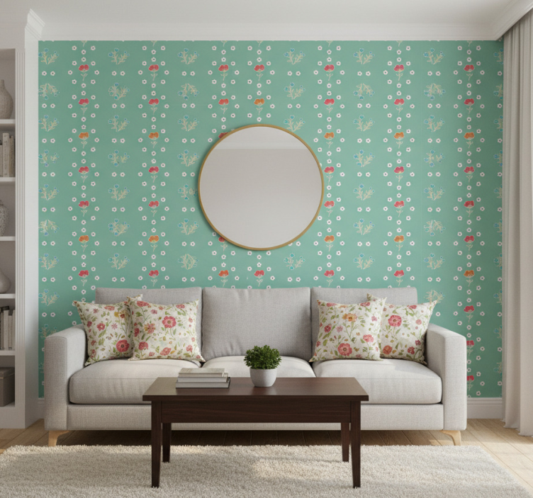 Tapete florale ornamente im granny chic stil - TenStickers