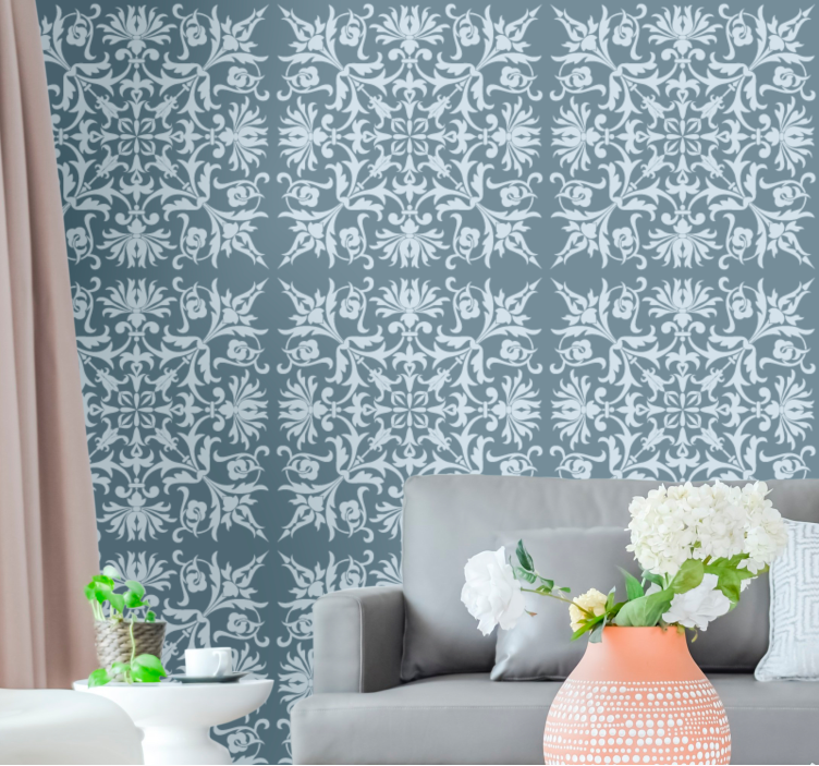 Tapete florale ornamente im ornamental floral pattern - TenStickers