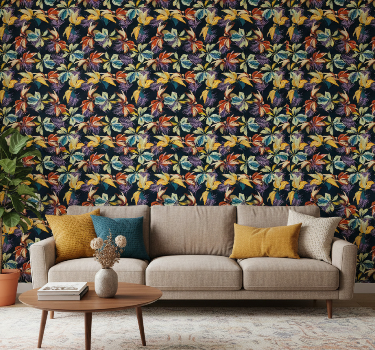 Tapete florale ornamente tigerlilien design - TenStickers