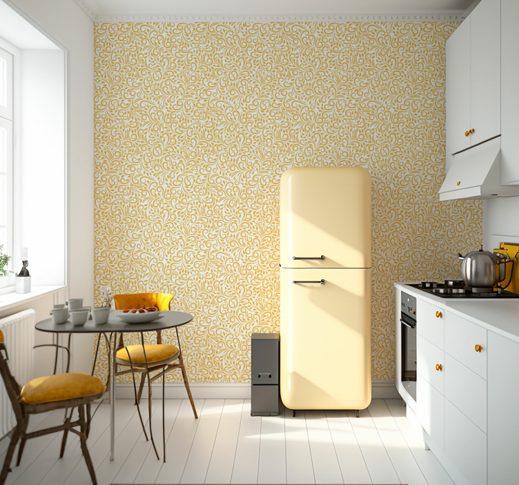 Tapete florale Ornamente verzierte schnörkel - TenStickers